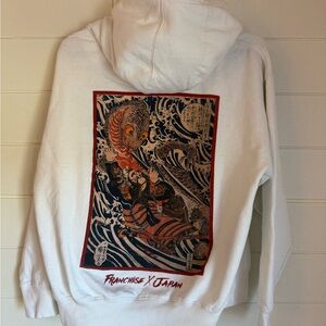 Franchise Los Angeles 100% Cotton Japanese Art White Hoodie